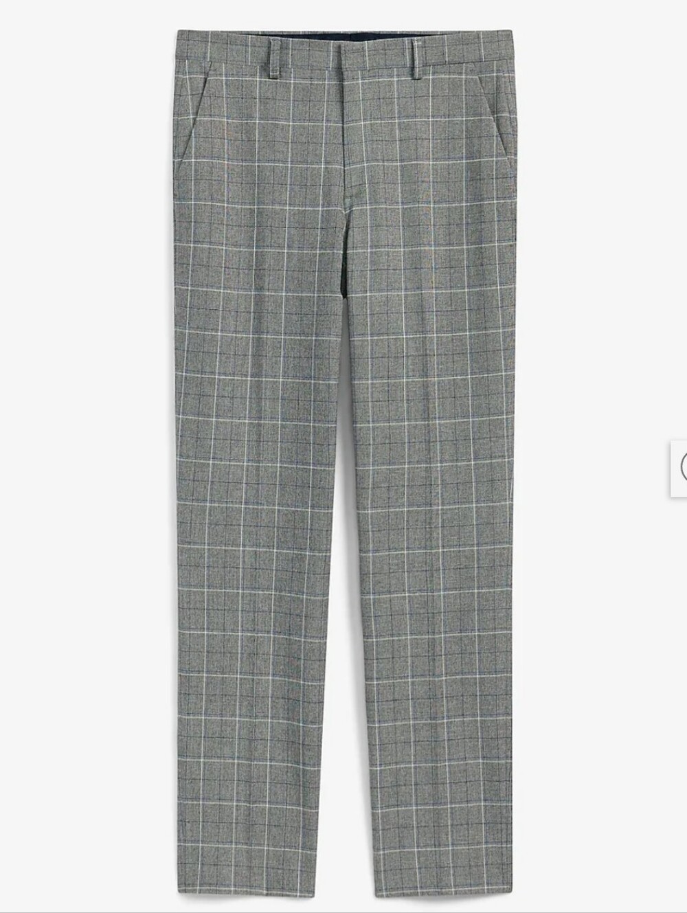 Express Men’s Gray Windowpane Dress Pants